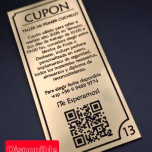 Curso Mi Primer Cuchillo – Cupón 2026